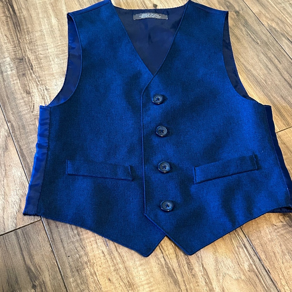 Boys Blue Vest 3T Wedding Party Easter Dress‎ Up Outfit Clothes